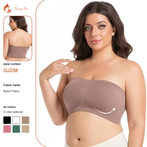 Cross-Border Hot-Selling Women's Plus-Size Wrap Underwear One-Piece Anti-Sagging Wire Free No Shoulder Strap Bra