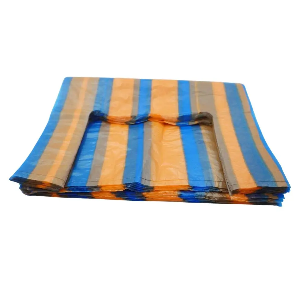 Manufacturer Wholesale Multiuse LDPE HDPE Striped T-shirt Bag Shopping Grocery T-Shirt Bags Plastic Bags With Customized Printed