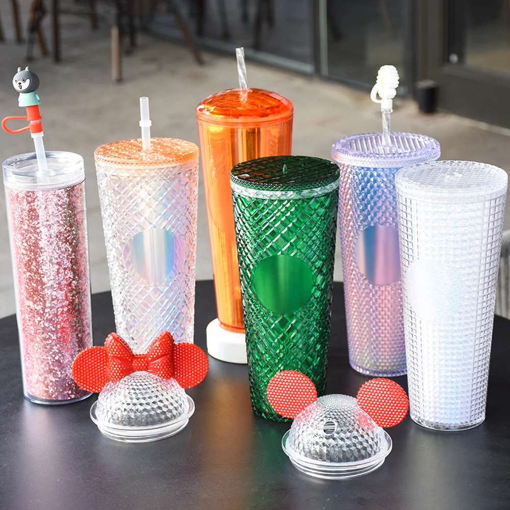 2023 Custom BPA-Free Silkscreen Logo Color Changing Plastic Mug Hot or Cold  Coffee Tumbler with Lid and Straw Boil Water Safe