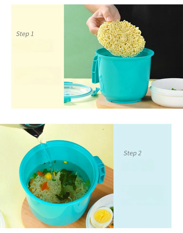 Microwave Safe Food Grade Ramen Noodles Instant Cup Plastic Box For ...