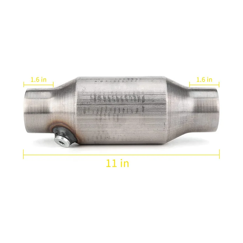 High Flow Front Catalytic Converter 2.5 Inch Inlet/outlet Universal Directfit With O2 Port
