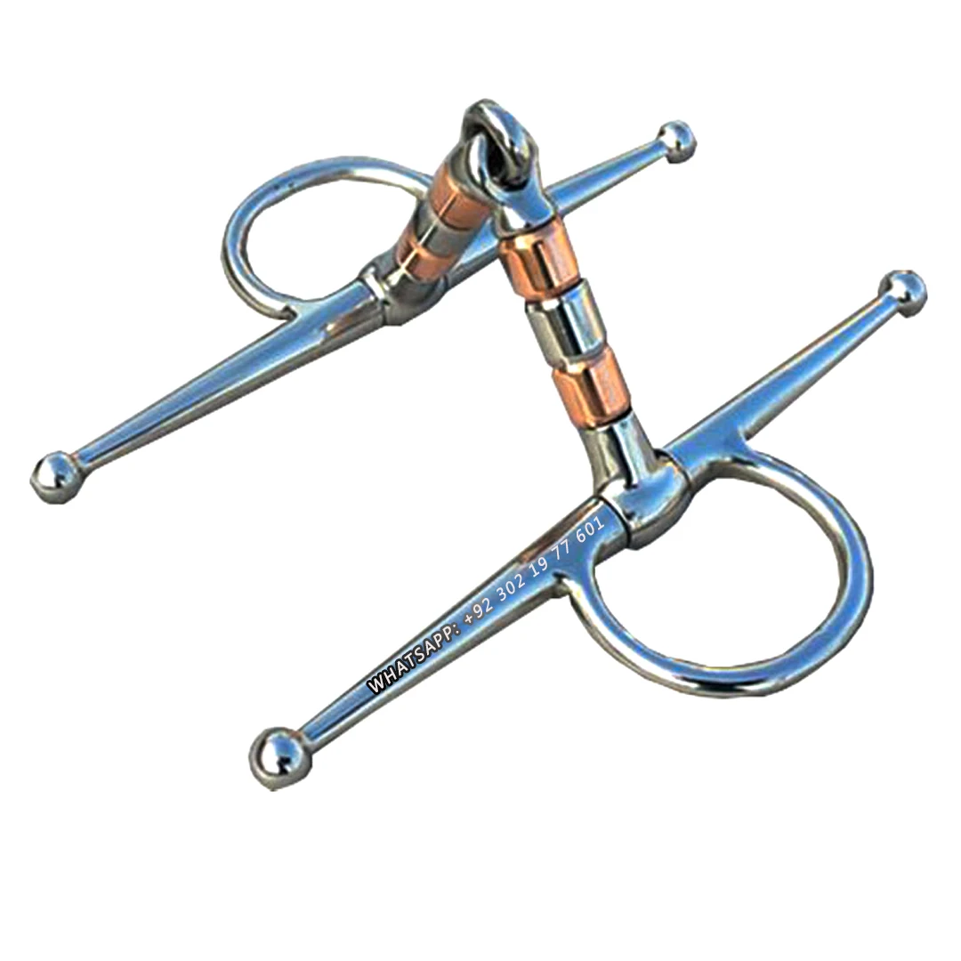 Equine Horse Bit Stainless Steel Horse Drill 13cm Copper Mouthpiece For