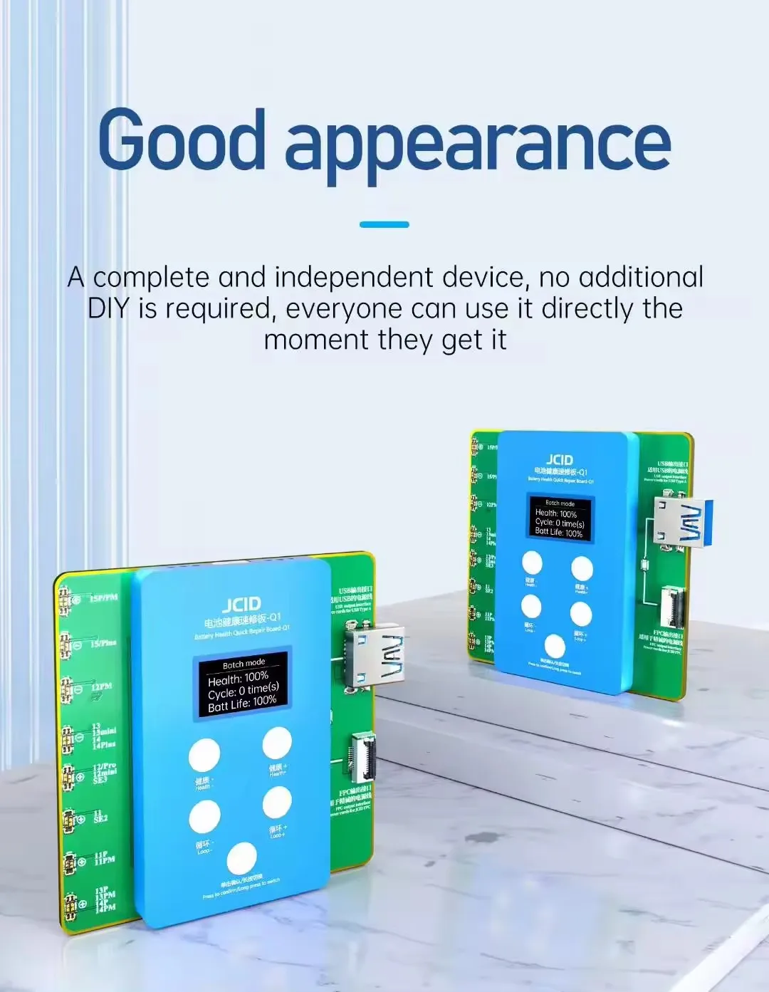 JC Q1 Battery Health Quick Repair Board for iPhone 11-15 Series Solve  Window Pop-up Modify Battery Efficiency Repair