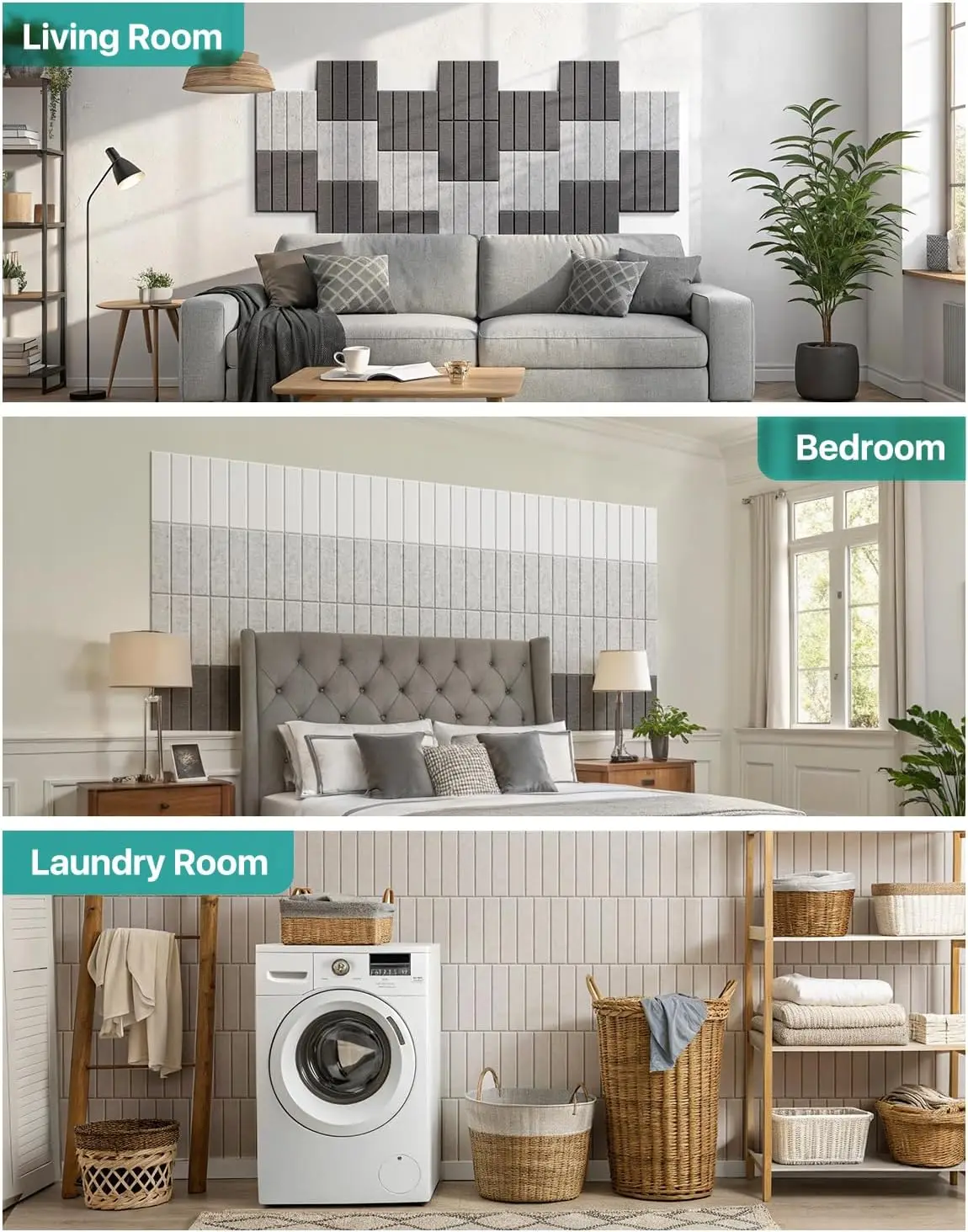 12-Pack Self-Adhesive Acoustic Panels High-Density 30*30cm Gray Pet Felt Acoustic Panel for Home Office Door Ceiling supplier