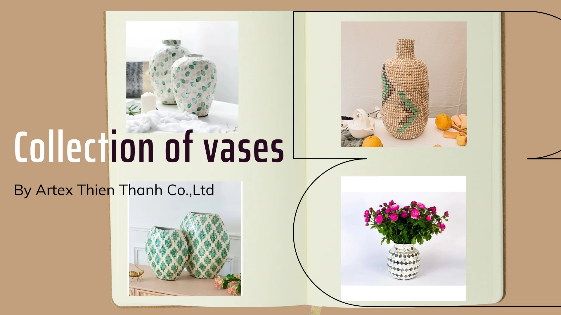 Minimalism Rattan Brown Flower Vase Hand-produced Rattan Table Vase ...