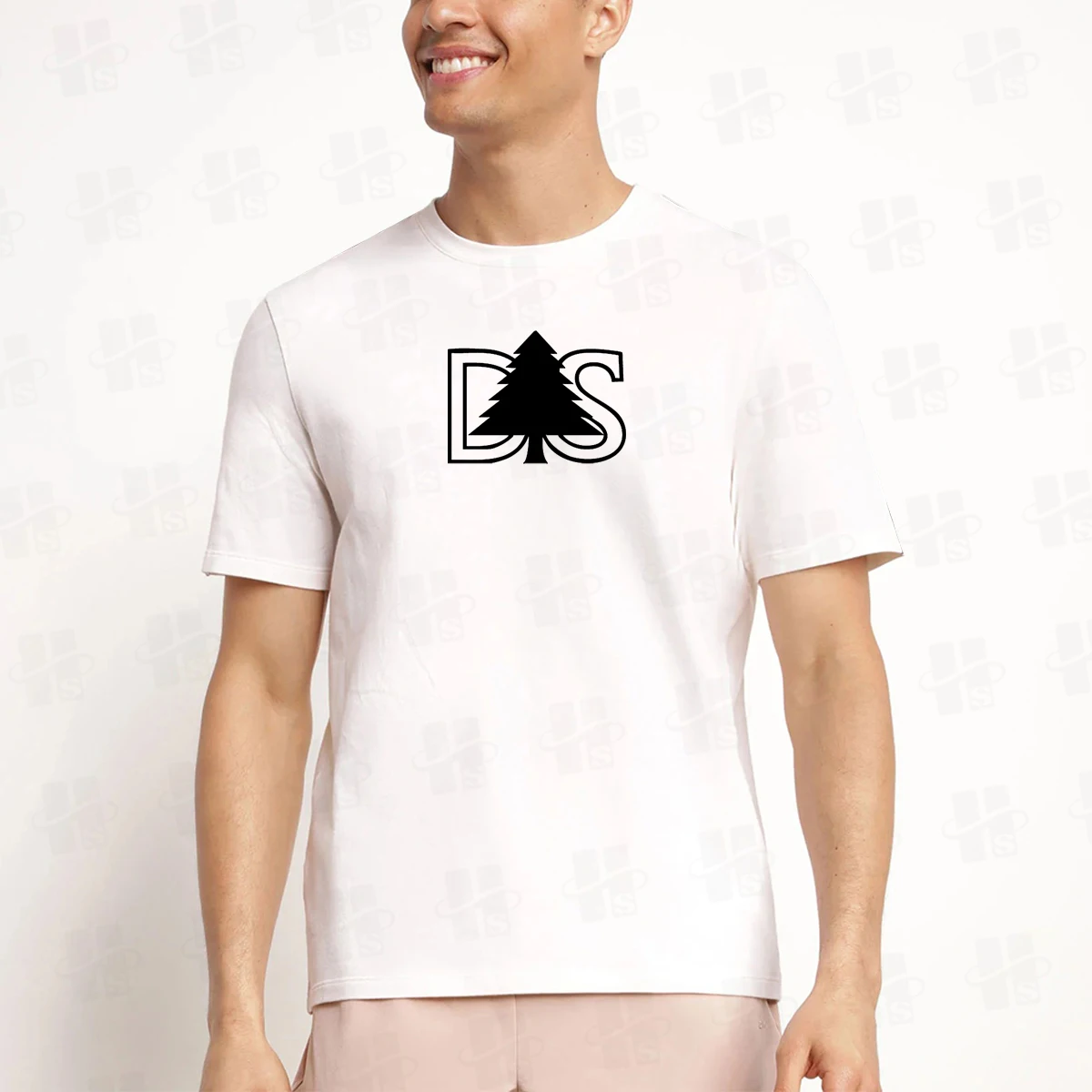 Mens Heavyweight T Shirt 240gsm Pure Cotton Oversized Loose Fit Short Sleeve Crew Neck Printed Tee