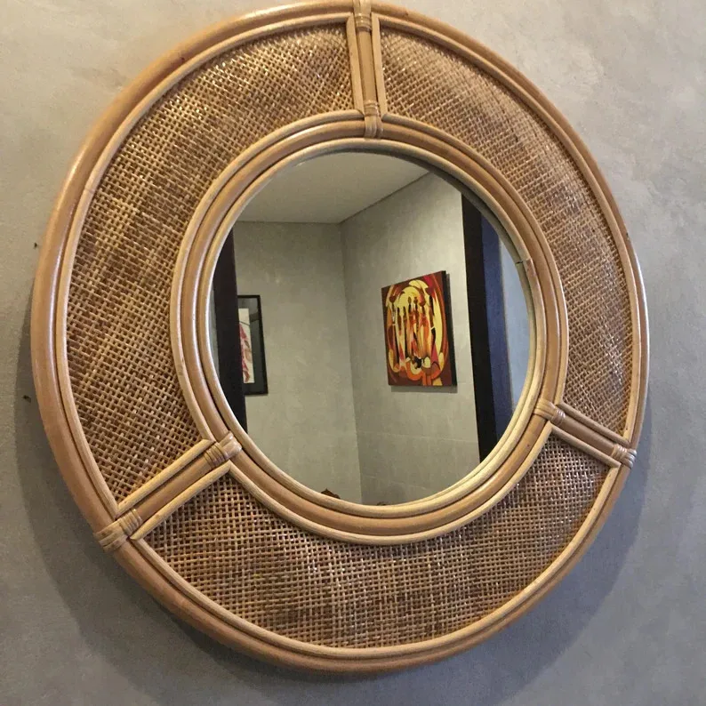 Rattan Round Mirror Rattan Circle Mirror Mirror Rattan Wall Decor Handmade In Vietnam - Buy ...