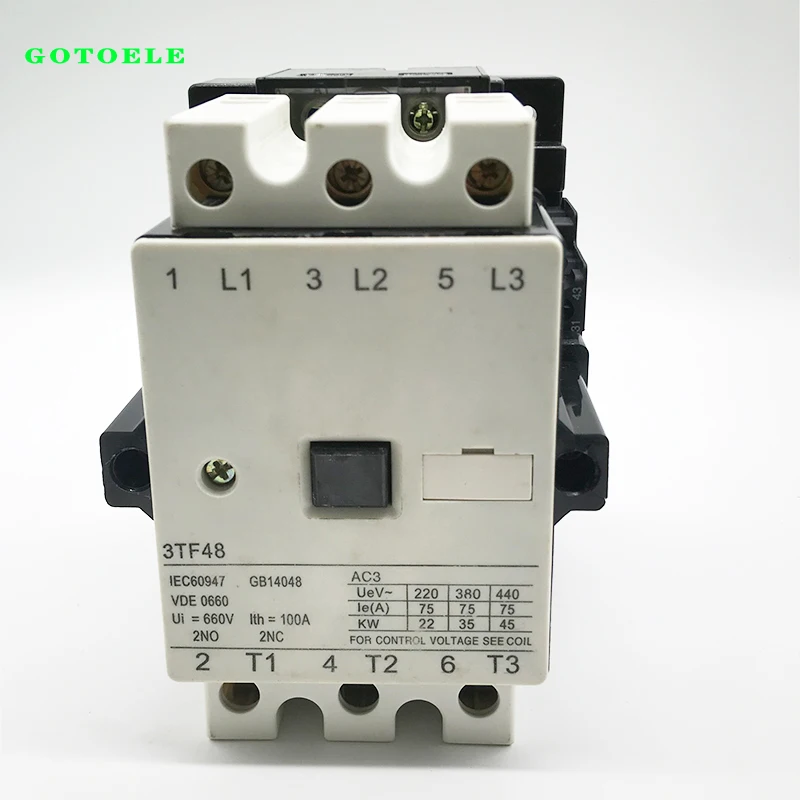 thumbnail image 2 of NOFUEL AC Contactor 3TB43 - 120V Coil, 22A, 3-Pole, 2NO/2NC - Replaces Siemens 3TB4322-0AK6 2 of 4