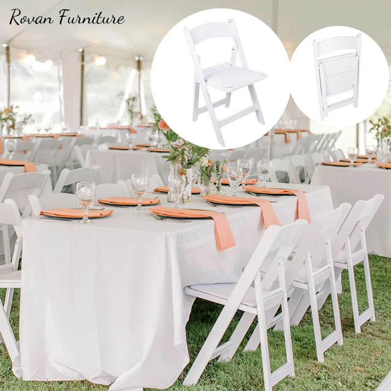 RTS TOP White Easy Wedding Americana Folding Chairs