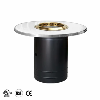 Stainless Steel Barbecue Round   Korean BBQ Grill Table HotPot Table