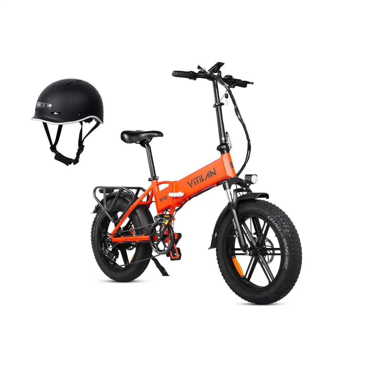 V3 2.0 Adult All Terrain Electric Folding Bike with Fat Tires