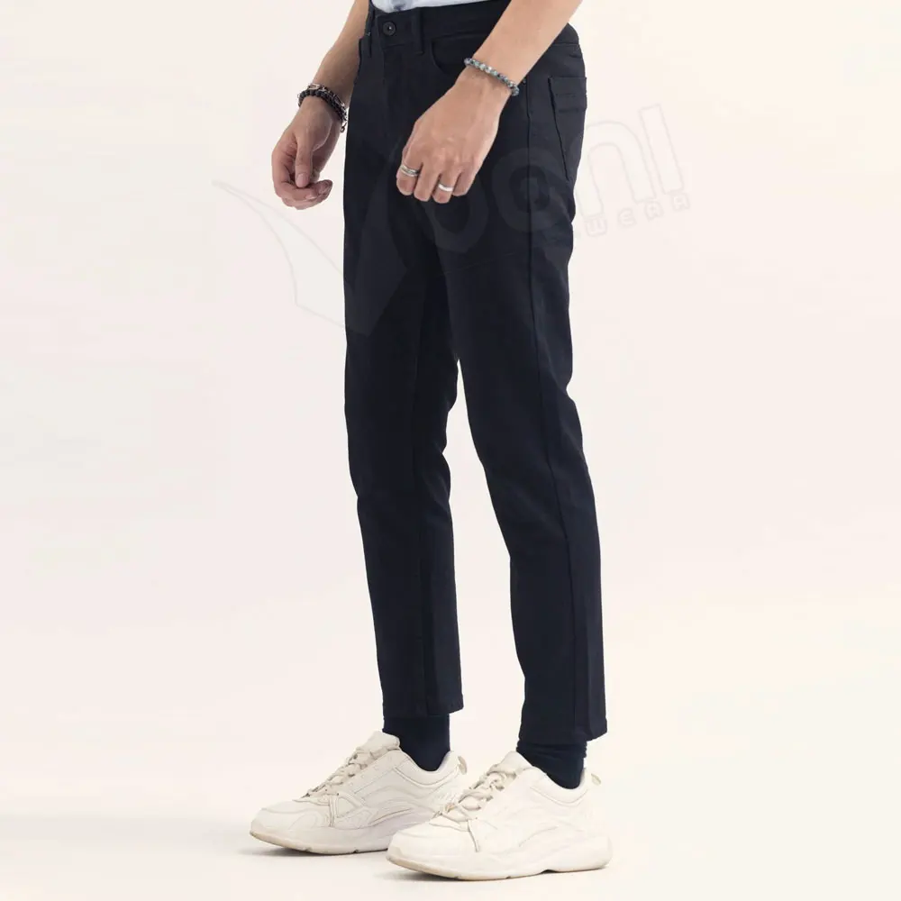 Pantalons extensibles en gros mode mince décontracté denim hommes maigre grande taille pantalon jeans tissu_voghion.com