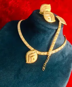 DDP Best-Selling 24K Gold Plated Ethnic Jewelry Set Classic Style for Weddings Parties Gifts-World Wide Export to France USA