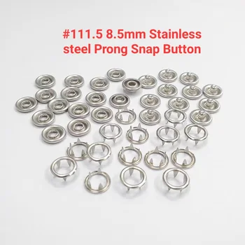 8.5mm Regular Capped Prong Snap Fastener, custom metal rivets for leather  goods manufacturer