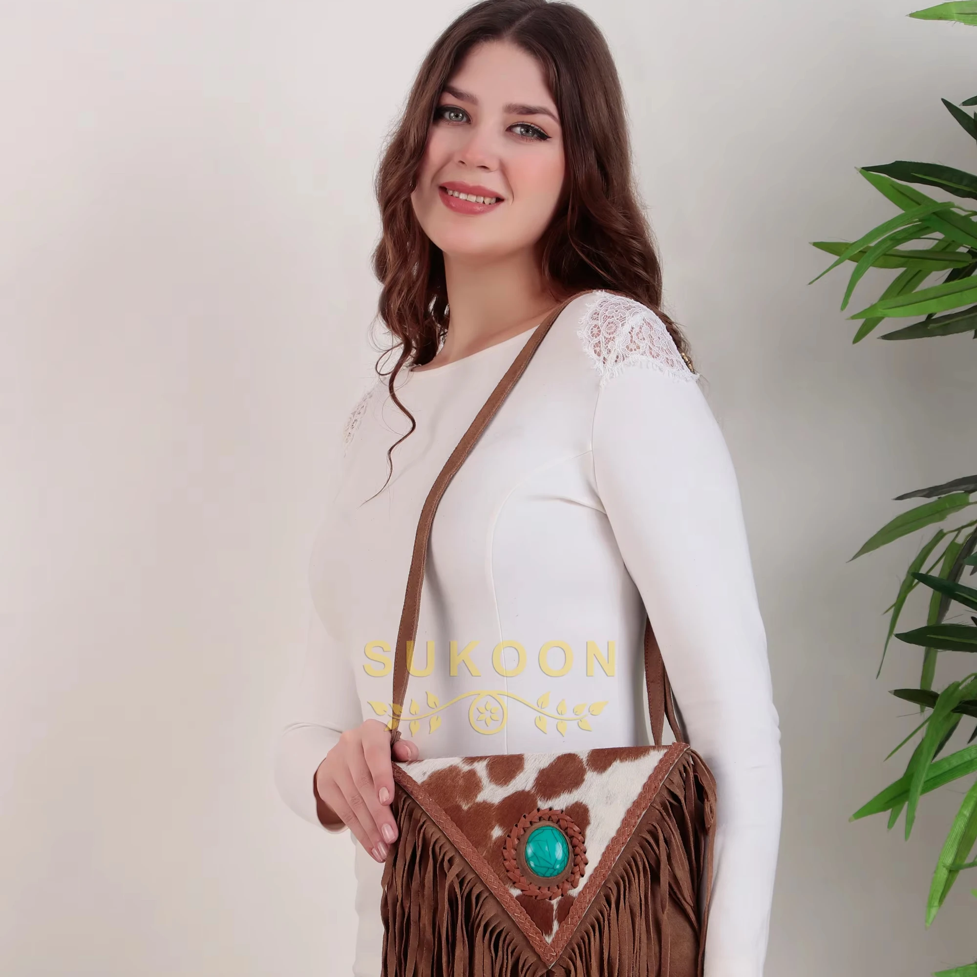 Bohemian Leather Fringe Bag - High Quality & Anti-theft