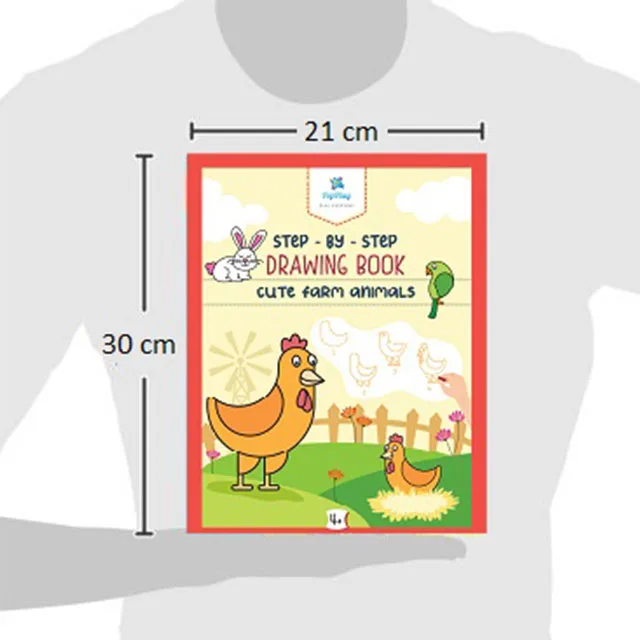 Step By Step Drawing Book Cute Farm Animals Coloring Educational Sketch