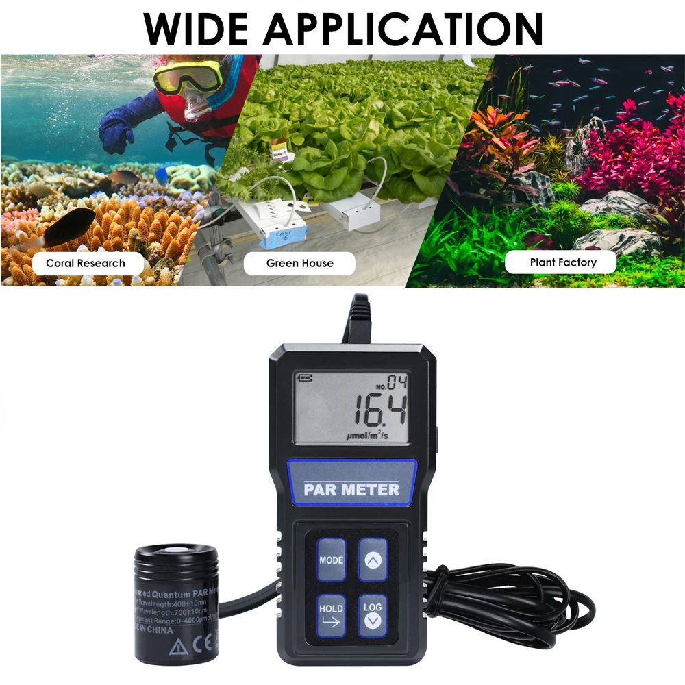 Digital PAR Meter - Full Spectrum Quantum Sensor for Aquatics