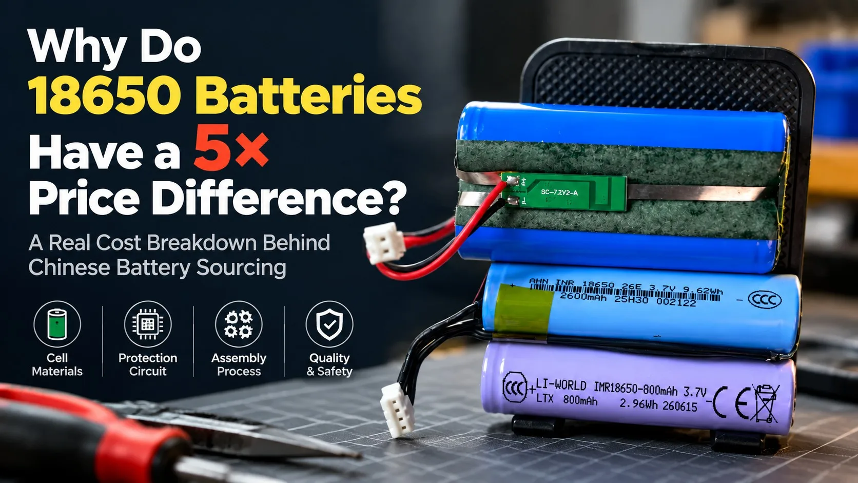 Why Do 18650 Batteries Have a 5x Price Difference? Real BOM Cost Breakdown Behind Chinese Battery Sourcing
