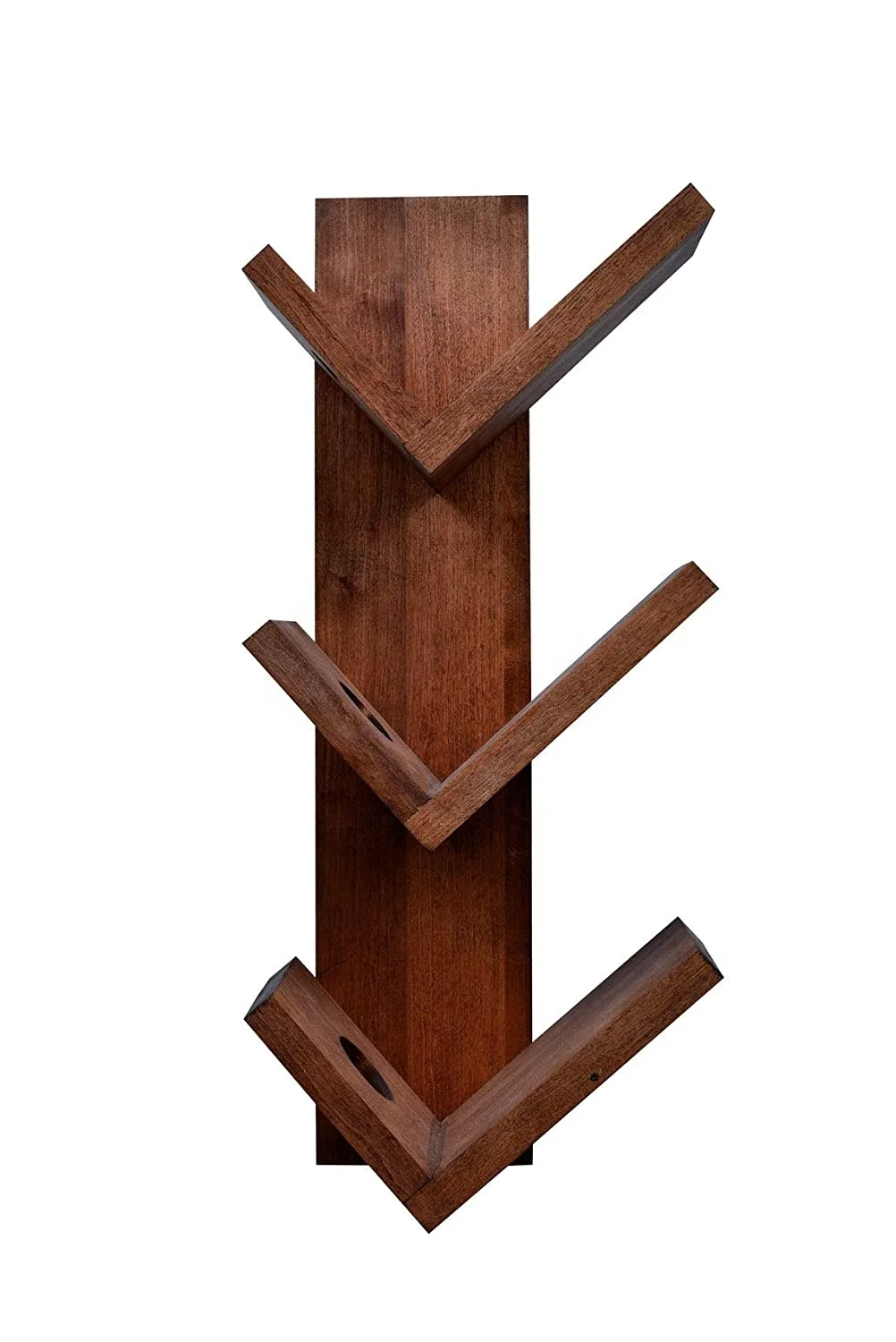 Elegant Custom Design Buoyant Wooden Storage Wall Mounted Floating Handmade Display Bottle Hanging Wine Rack