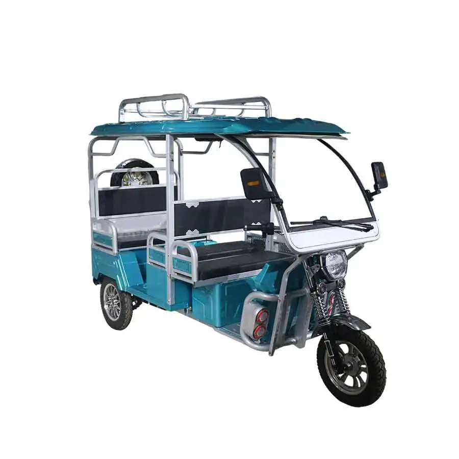 QSD 1200W Electric Rickshaw 48V Open Body Battery-Powered Passenger-Friendly 30-50km/h 90km Range Factory Direct Wholesale Price