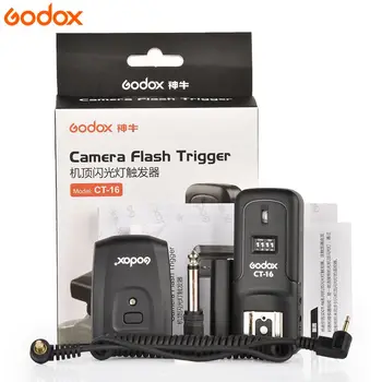 Godox CT-16 16 CT16 Channels Wireless Radio Flash Trigger Transmitter + Receiver CTR-16 Set for Canon Nikon Pentax Studio Flash detail image