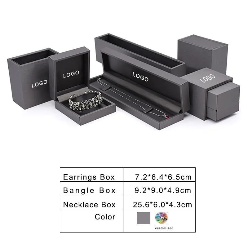 Оптовая продажа изготовленный на заказ высококачественное кольцо ожерелье кулон розовый ящик коробка для украшений бархатная кожаная упаковка Подарочная ювелирных