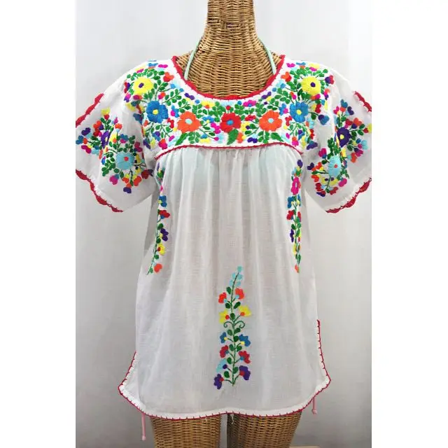 plus size embroidered mexican blouse