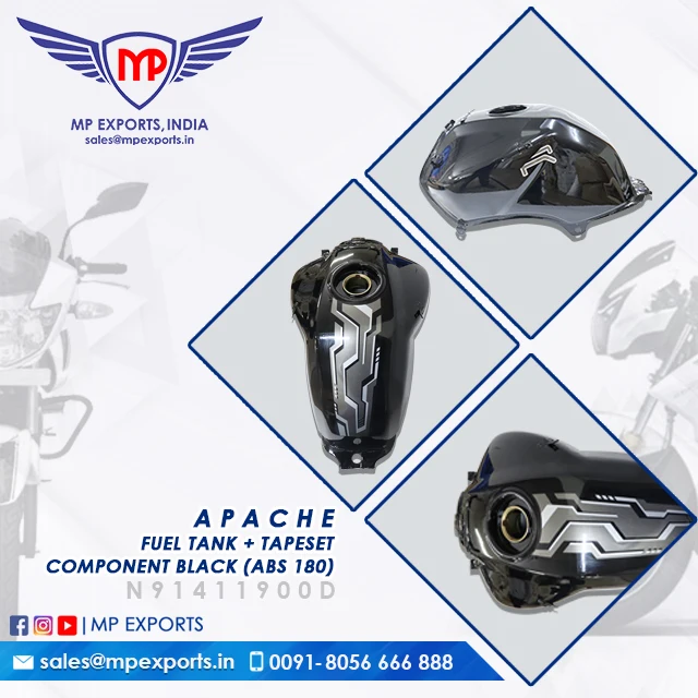 TVS Apache RTR 180 Fuel Tank Black Genuine Quality