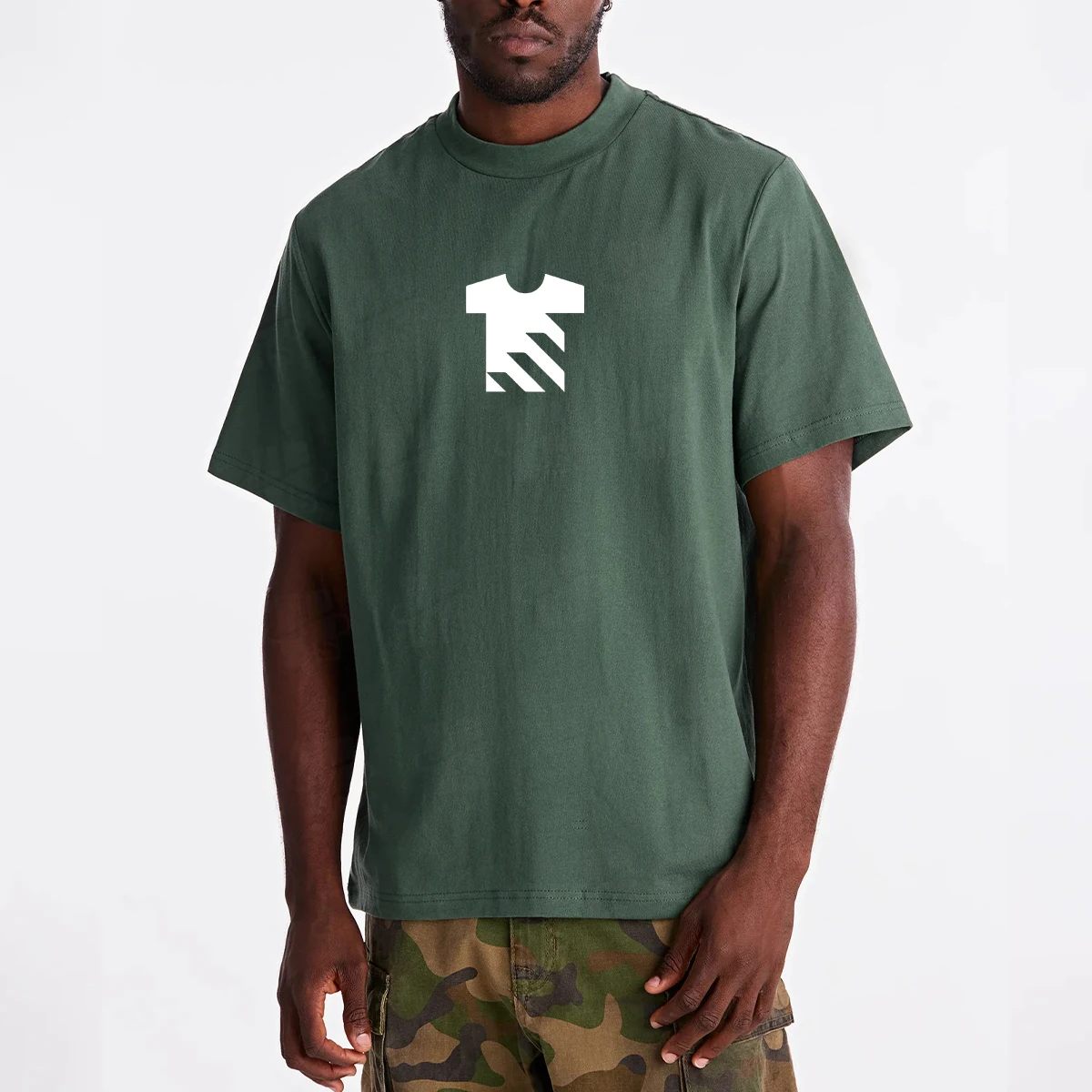 Streetwear T Shirt Men Oversized Heavy Cotton 240gsm Blank Crew Neck Tee Bulk Wholesale