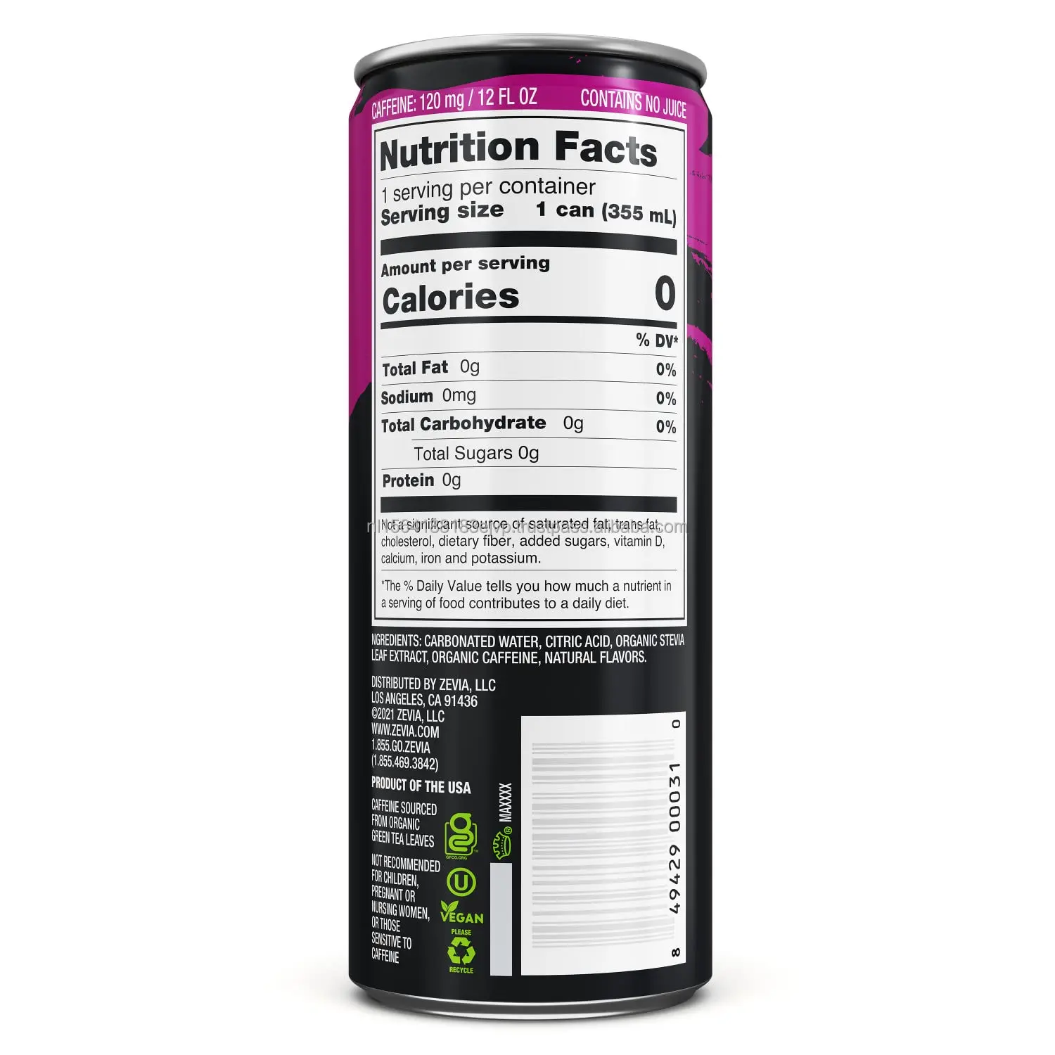 Hot Sale Zevia Zero Sugar,0 Calorie,Caffeinefree Soda Pop,Fruit