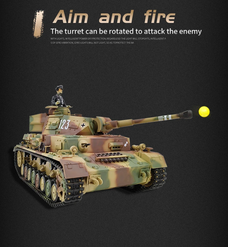 Tanque Militar RC 2.4 GHz Para Niños - Mini Coche De Juguete Con Luces LED, Para Mayores De 8 Años