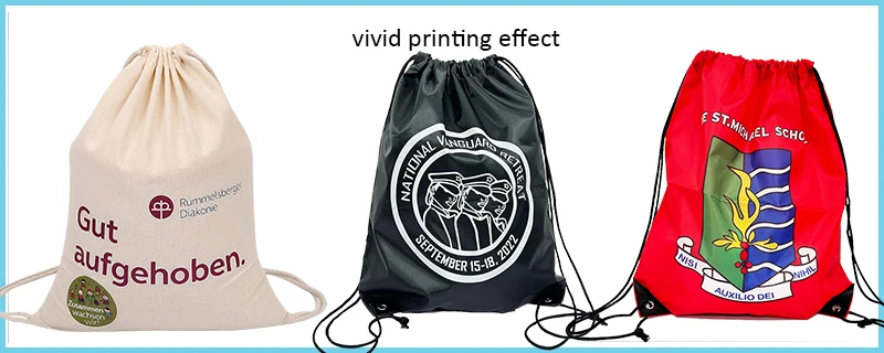 Custom Logo Printed Dust Gym Sack Drawstring Bag Professional Cheap Polyester Drawstring Bag Promotional