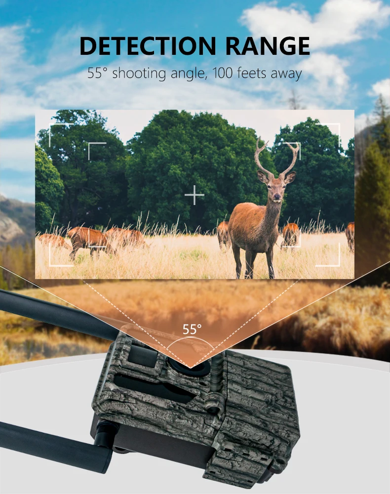 KW897 wildlife camera 4g built in SIM card 36MP 2K scouting camera  Hunting plug&play ready device 1080p Video hidden