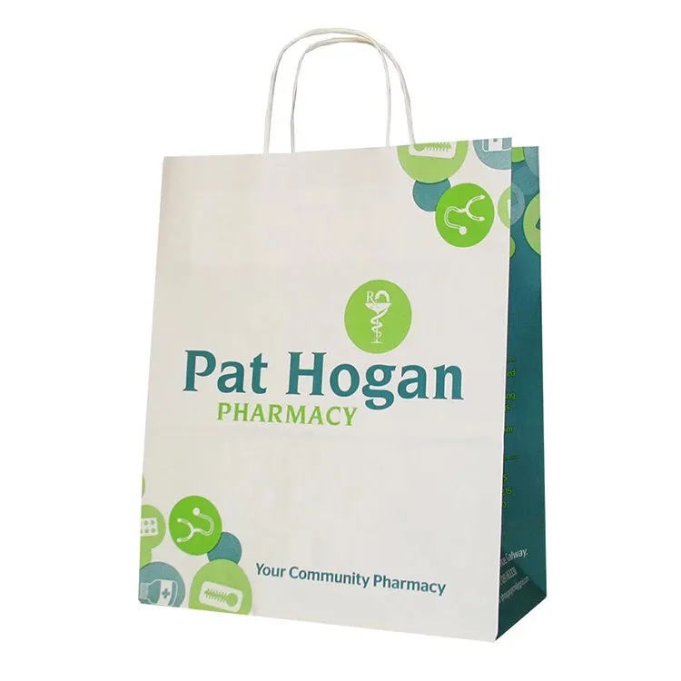 Pharmacy Paper Bag From Vietnam Eco Friendly Kraft Paper Material With ...