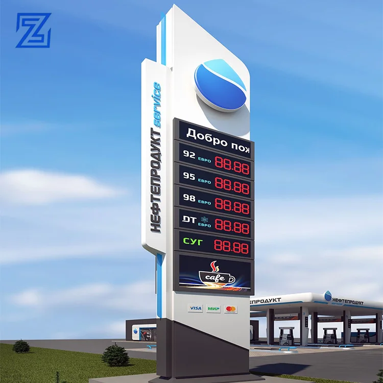 Led Advertising Signboard For Gas Stations | Customizable Oem