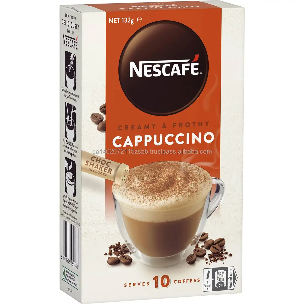Nescafe Gold Cappuccino Instant Coffee Cappuccino Satchets Cappuccino