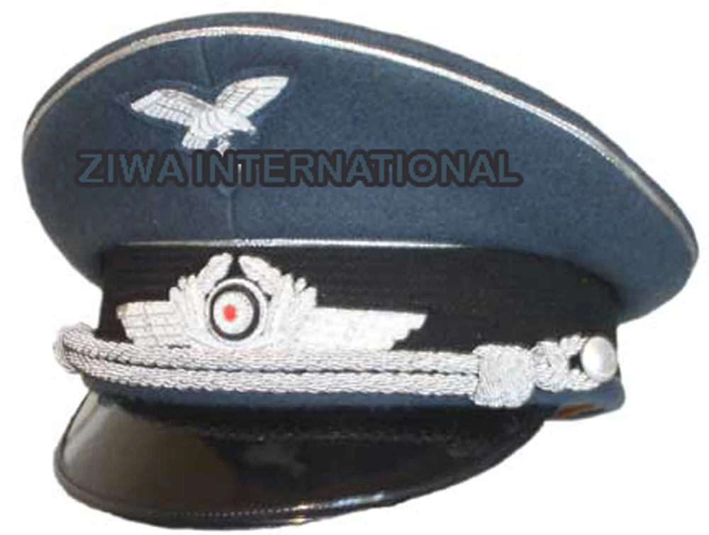 LIMITED EDITION Factory Made WW2 GERMAN WW11 VISOR SA Kepi SHAKO Black Top HAT