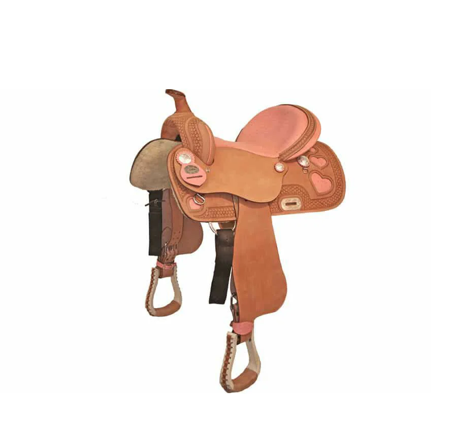 Selle Western Cuir Noir - Barrel Racing, Plaisir, Trail - Taille Unique - Fabriquée En Inde