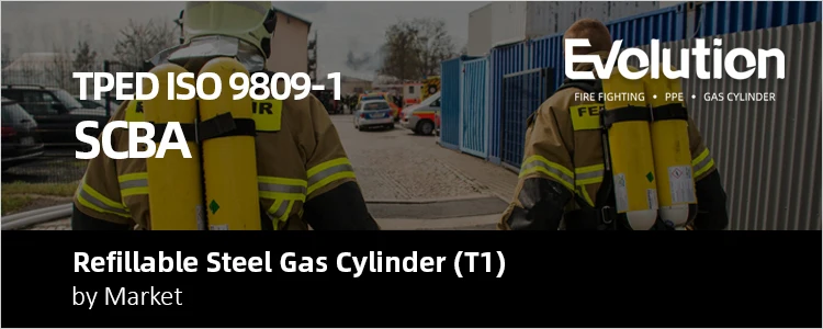 3l Scba Cylinder High Pressure 210bar Steel Cylinder Tped Iso 9809-1 ...