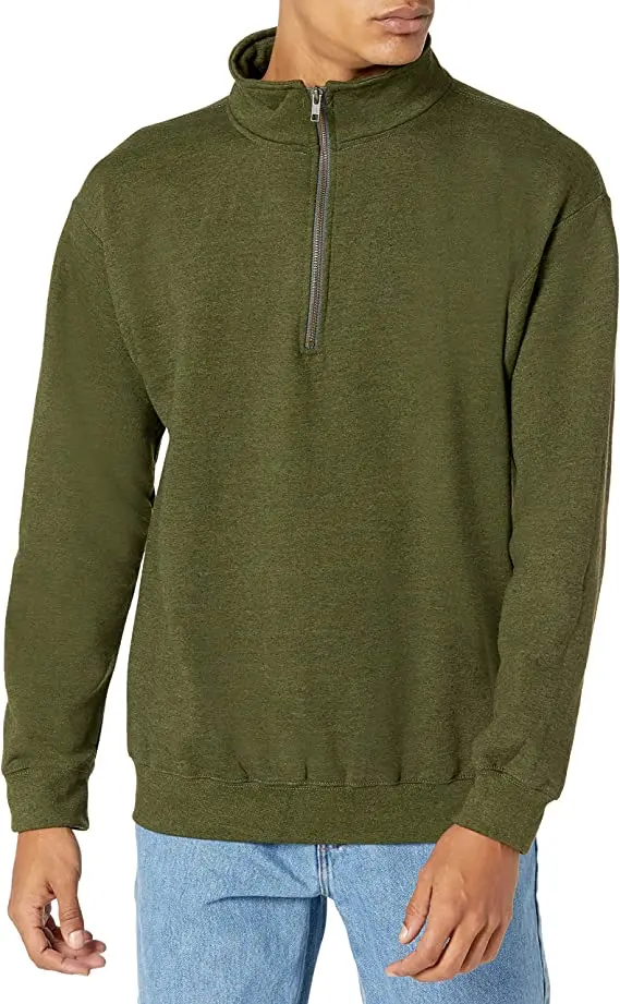 Gildan Mens Fleece Quarterzip Cadet Collar Sweatshirt Buy Plain