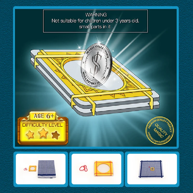 Профессиональная детская Магическая монета сценический реквизит для иллюзий с крупным планом из пластика