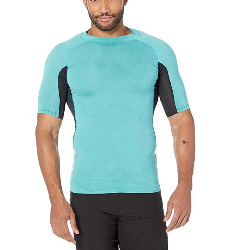 mens short sleeve rash guard shirt