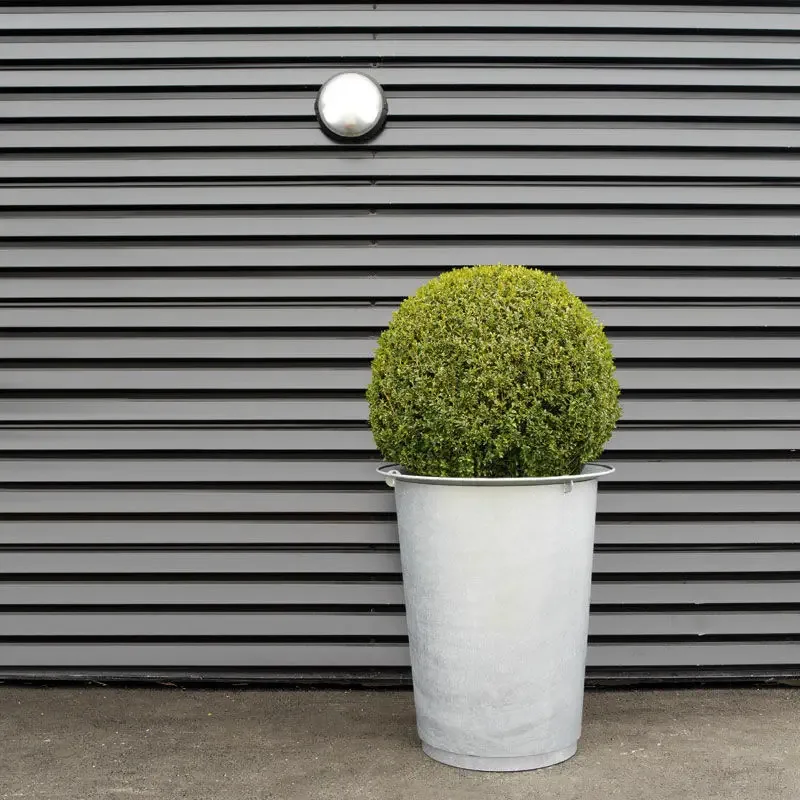 Foyer Large Outdoor Planters with Small Planting Pots Indoor&Outdoor Rectangular Flower Pots for Front Door Patio and Deck White