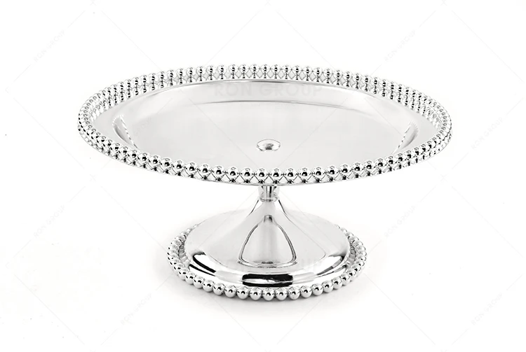Wholesale Luxury Cheap Price Wedding Party Banquet Decoration High Foot Metal Round Silver Snack Dessert Display Rack Cake Stand