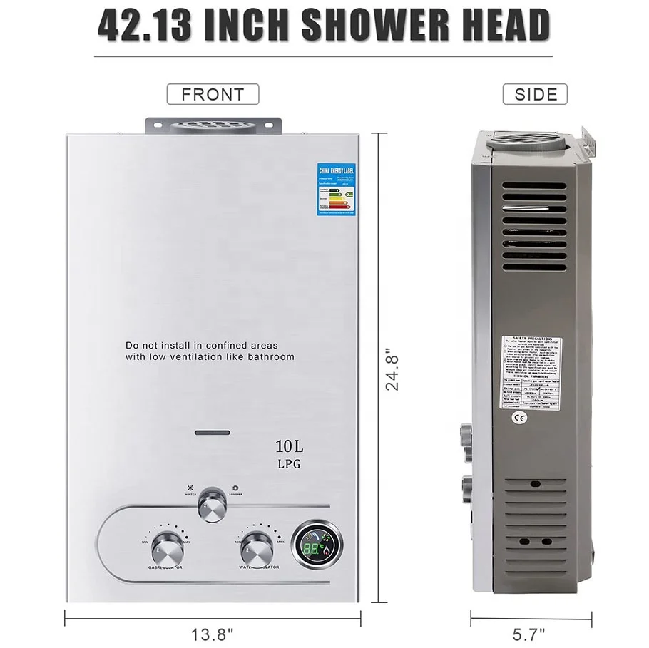 6l To 8l 10l 12l 14l 18l 24l Pet Horse Shower Gaz Hot Geyser Instant