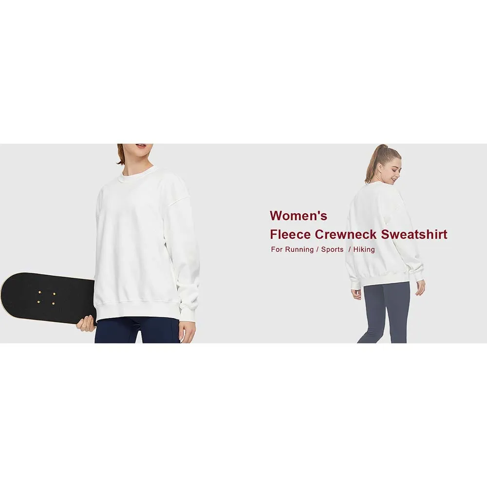 Trend Girls Custom Logo Oem Women's Fleece Crewneck Sweatshirt Hoodie