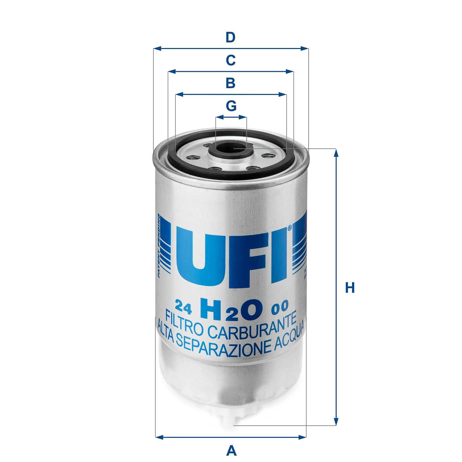 Eco-Smart Fuel Filter for a Greener Drive - UFI Filters 24.H2O.00 - Innovating Automotive Filtration Responsibly