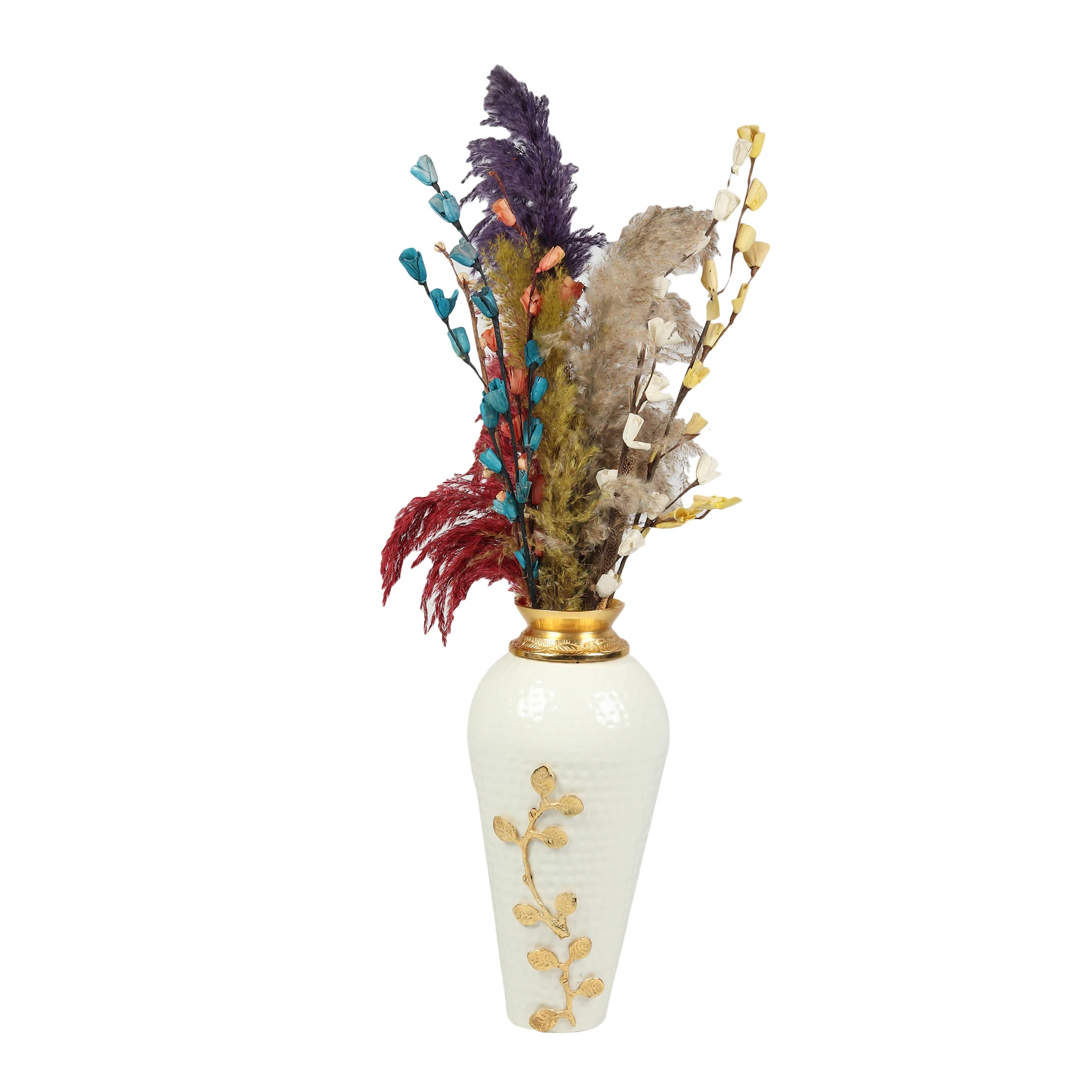 Indian Export Quality Home and Garden Decoration Metal Vases Available at Wholesale Supply Crystal