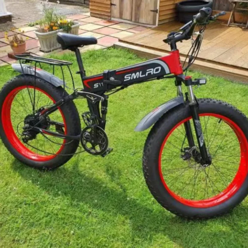 SMLRO S11 Full Suspension Folding Mountain Snow Bike  350W 500W 700W 1000W