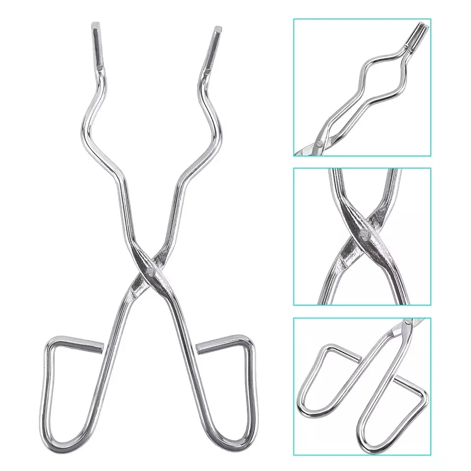 Dissection Kit Lab Tools Crucible Beaker Tongs Lab Spatula Scoop Spoon Test Tube Clamps Sterilizer Force